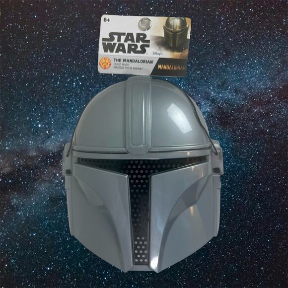 3/$20 Disney NEW Star Wars The Mandalorian Child Age 6+ Halloween Mask Rubie's - Picture 1 of 5